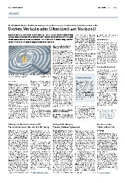 Vorschauseite 1: Drohen Verluste oder Silberstreif am Horizont?