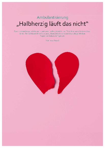 Vorschauseite 1: Ambulantisierung „Halbherzig läuft das nicht“