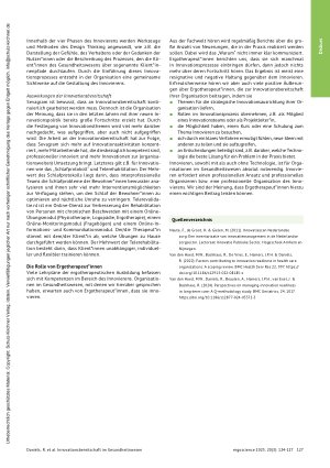 Vorschauseite 4: Innovationsbereitschaft im Gesundheitswesen