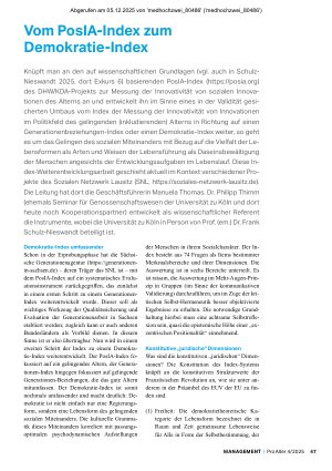 Vorschauseite 1: Vom PosIA-Index zum Demokratie-Index