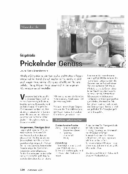 Vorschauseite 1: Erfrischungsgetränke Prickelnder Genuss