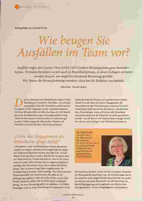 Vorschauseite 1: Wie beugen Sie Ausfällen im Team vor?