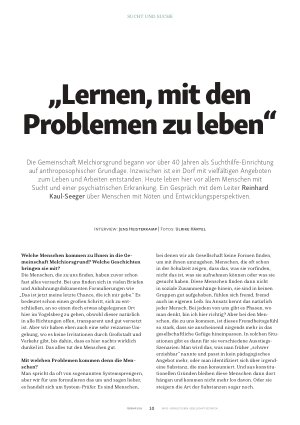 Vorschauseite 1: „Lernen, mit den Problemen zu leben“