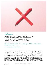 Vorschauseite 1: Alte Bürokratie abbauen und neue vermeiden