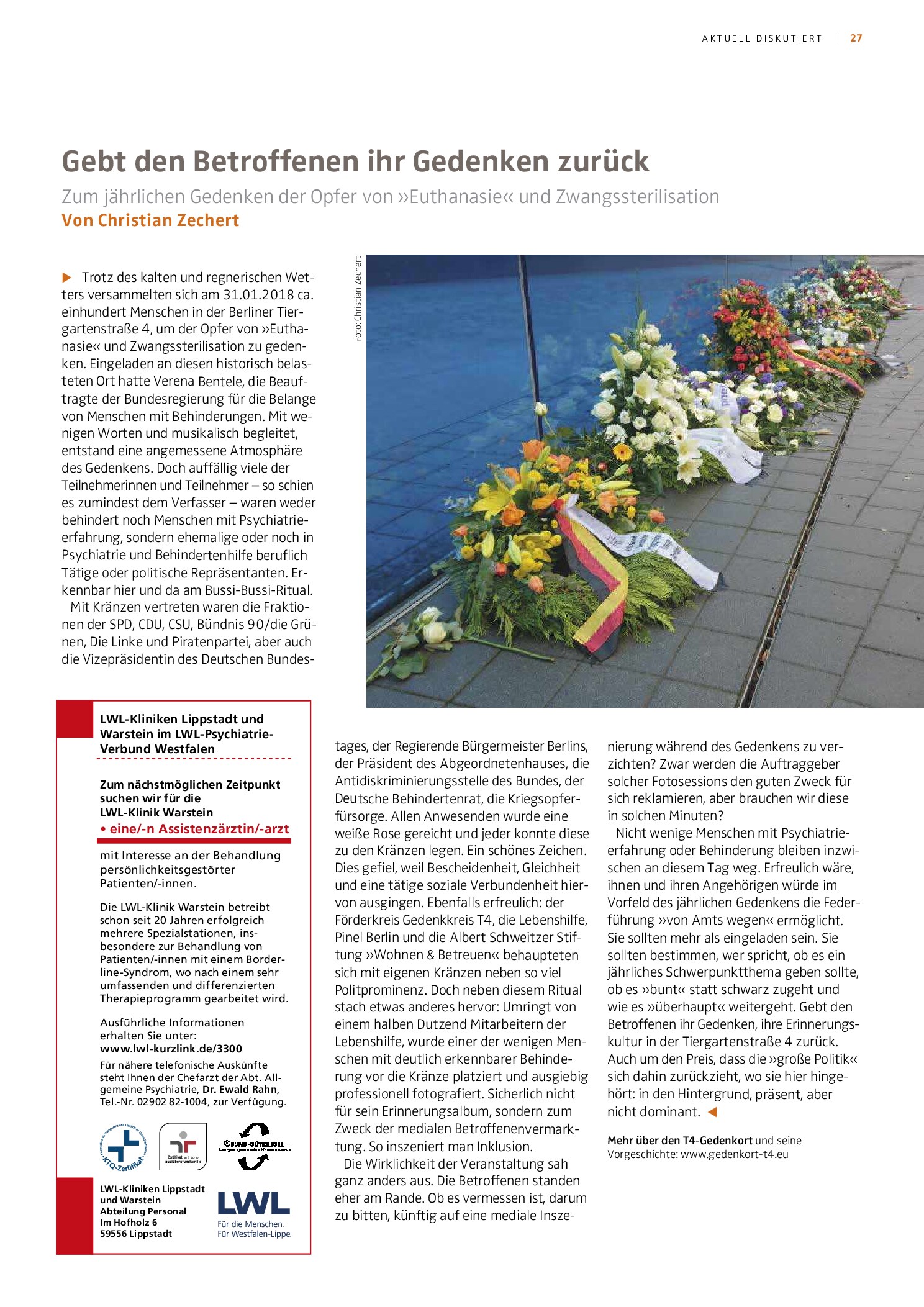 Vorschauseite 1: Gebt den Betroffenen ihr Gedenken zurück