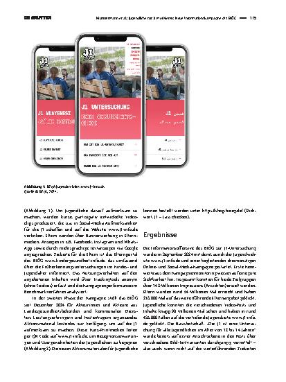 Vorschauseite 2: Jugendliche zur J1 motivieren: Neue Informationskampagne des BIÖG