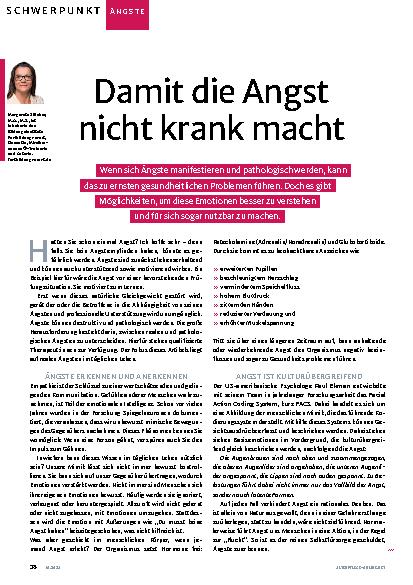 Vorschauseite 1: Damit die Angst nicht krank macht.
