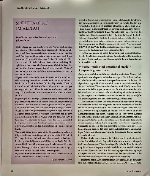 Vorschauseite 2: Was stresst? Arbeitsgesundheit in der ambulanten und stationären Jugendhilfe