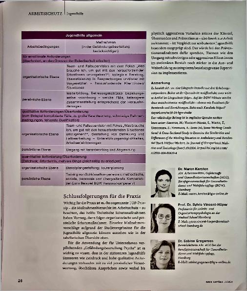 Vorschauseite 4: Was stresst? Arbeitsgesundheit in der ambulanten und stationären Jugendhilfe