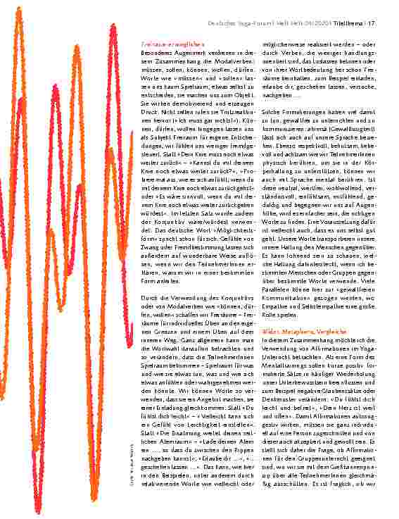 Vorschauseite 4: SPRACHE BEWUSST EINSETZEN Worte im Yoga-Unterricht
