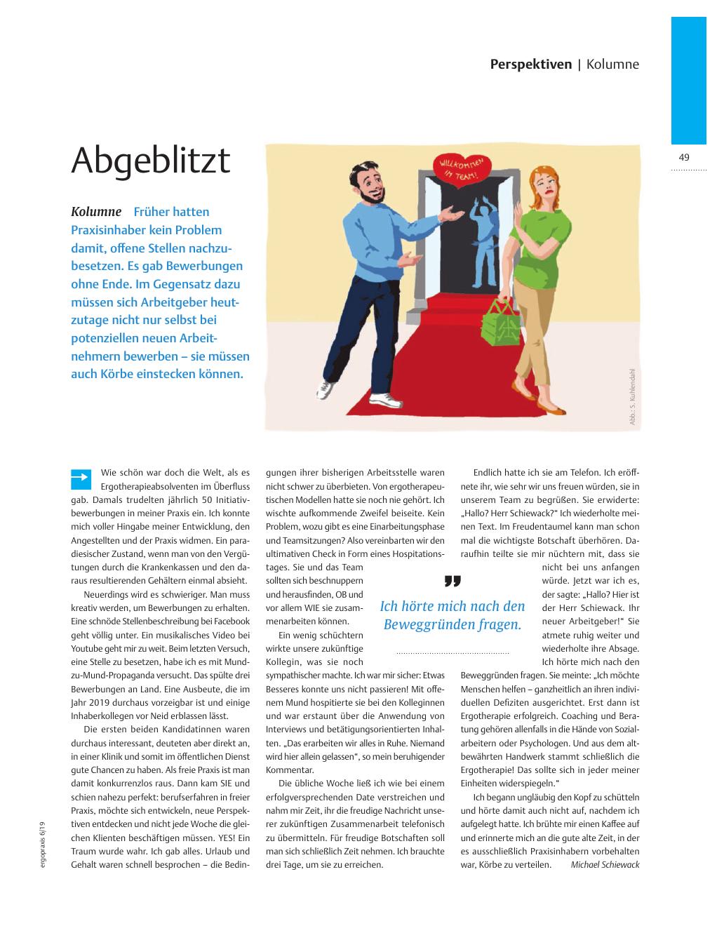 Vorschauseite 1: Abgeblitzt ? Kolumne