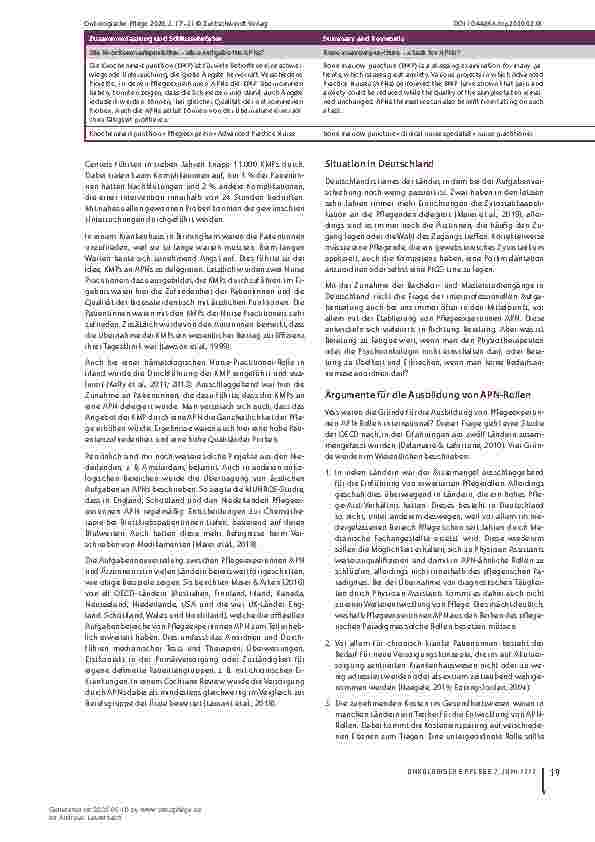 Vorschauseite 3: Die Knochenmarkpunktion - eine Aufgabe für Advanced Practice Nurses?