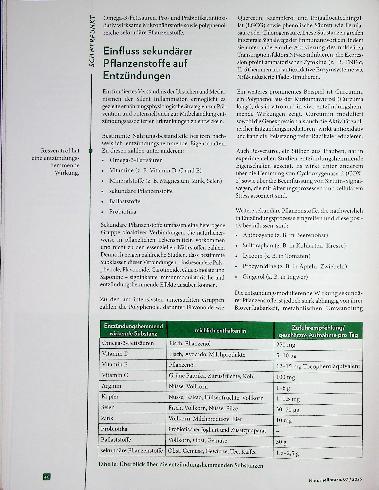 Vorschauseite 3: Unsichtbare Entzündungsstopper Antientzündliche Therapie mit sekundären Pflanzenstoffen