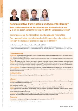 Vorschauseite 1: Kommunikative Partizipation und Sprachförderung