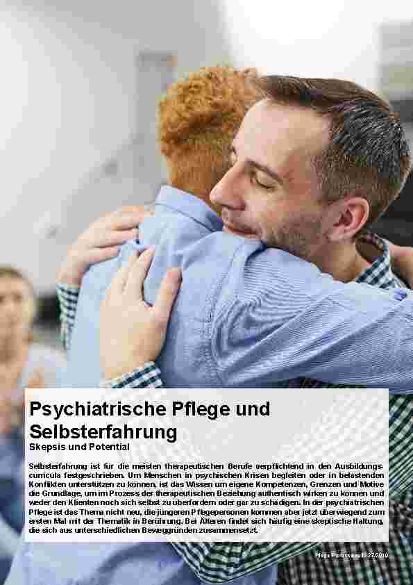 Vorschauseite 1: Psychiatrische Pflege und Selbsterfahrung