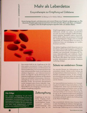 Vorschauseite 1: Mehr als Leberdetox Enzymtherapie zur Entgiftung auf Zellebene