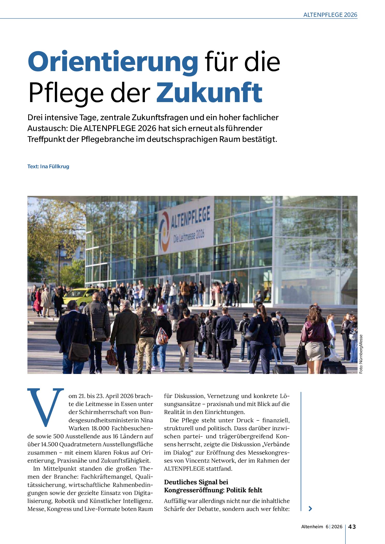 Vorschauseite 1: Orientierung für die Pflege der Zukunft