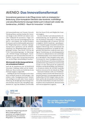 Vorschauseite 1: AVENEO: Das Innovationsformat