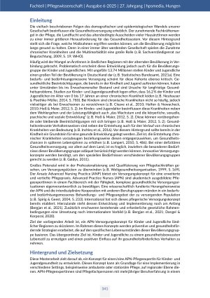 Vorschauseite 2: Advanced Nursing Practice in der ambulanten Gesundheitsversorgung von Kindern und Jugendlichen in ländlichen Regionen Eine qualitative Erhebung zu Ansätzen eines pflegerischen Ber…