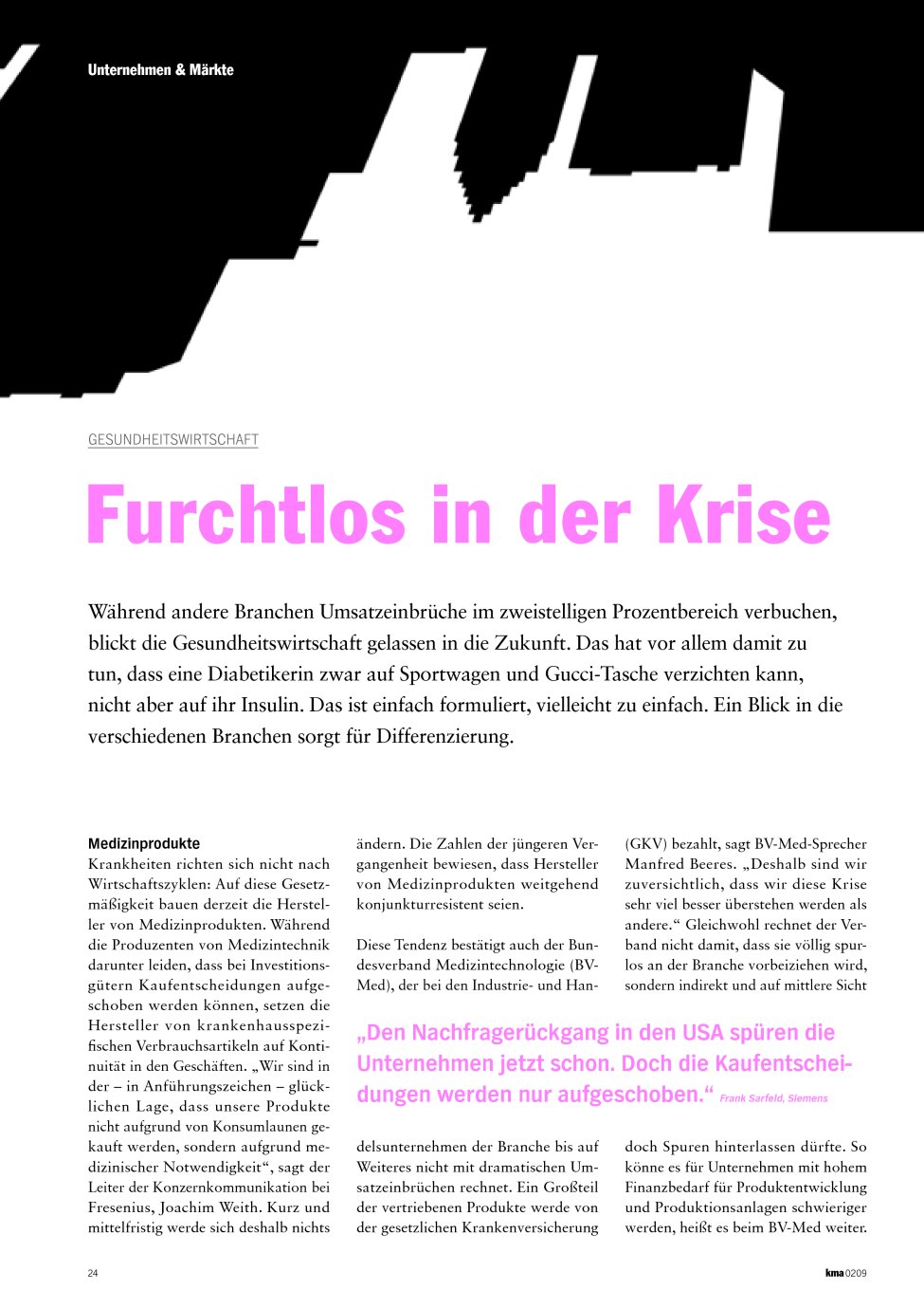 Vorschauseite 1: Furchtlos in der Krise