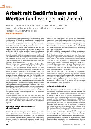 Vorschauseite 1: Arbeit mit Bedürfnissen und Werten (und weniger mit Zielen)