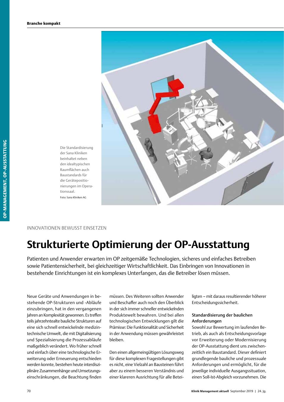 Vorschauseite 1: Innovationen Bewusst Einsetzen: Strukturierte Optimierung der OP-Ausstattung