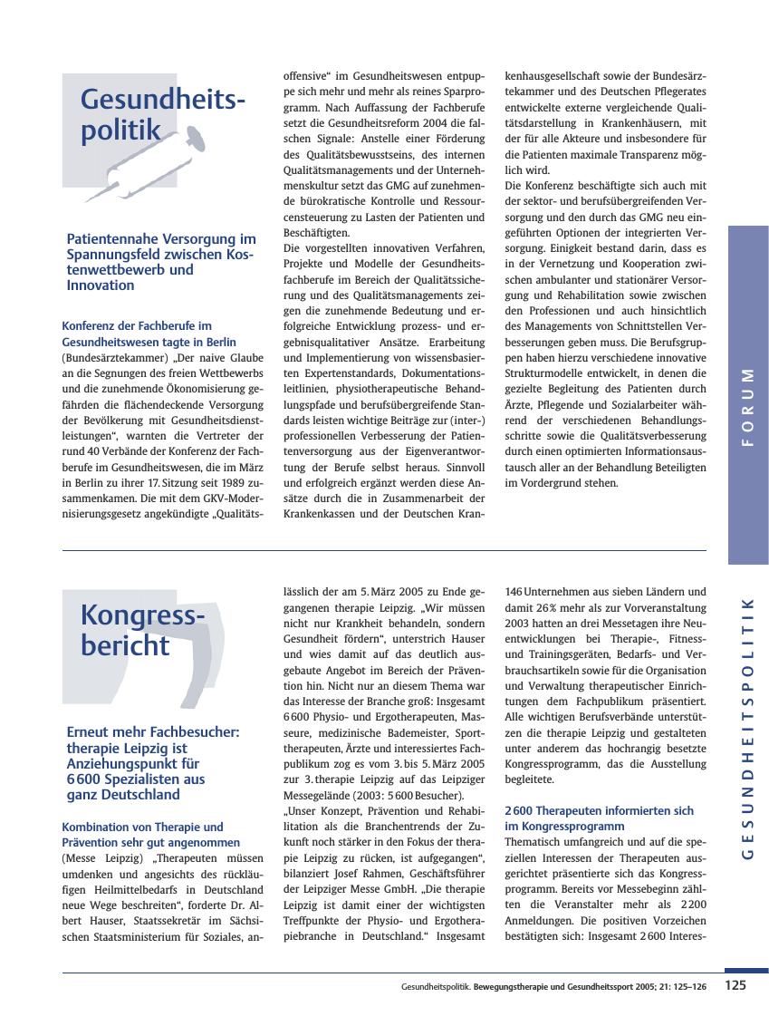 Vorschauseite 1: Patientennahe Versorgung im Spannungsfeld zwischen Kostenwettbewerb und Innovation