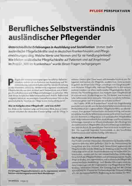 Vorschauseite 1: Bereiches Selbstverständnis ausländischer Pflegender