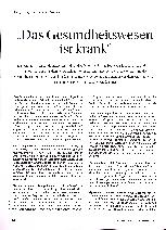 Vorschauseite 1: „Das Gesundheitswesen ist krank. “