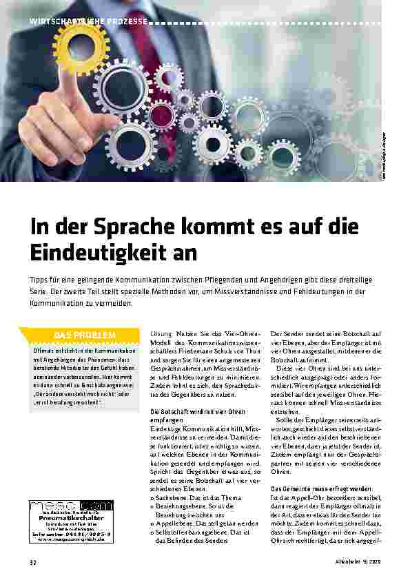 Vorschauseite 1: In der Sprache kommt es auf die Eindeutigkeit an.