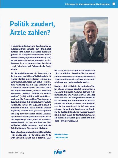 Vorschauseite 1: Politik zaudert, Ärzte zahlen?