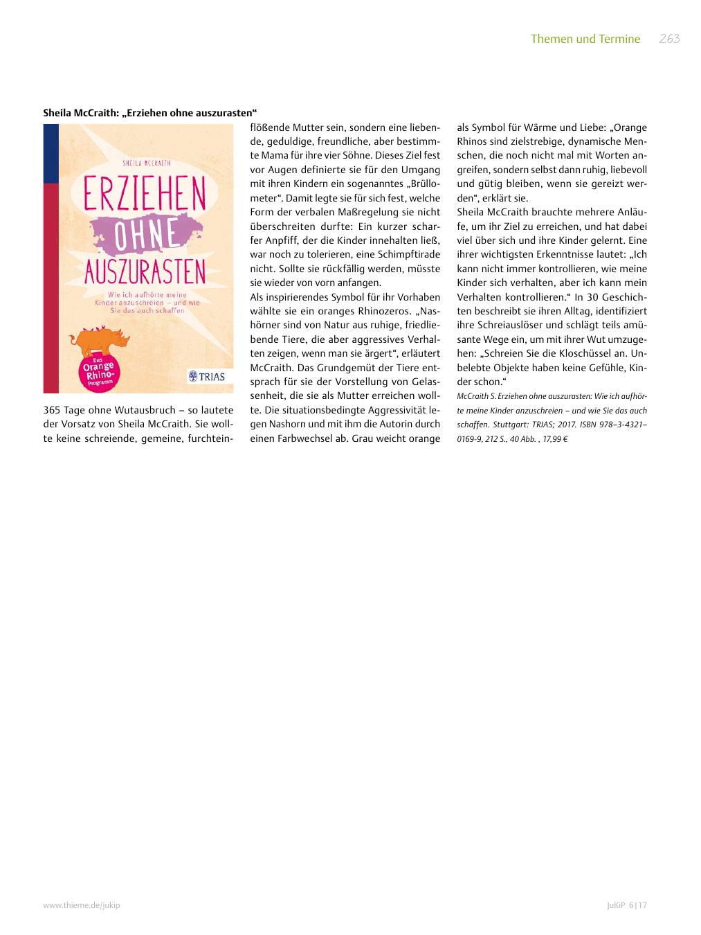 Vorschauseite 1: Buchtipp: Sheila McCraith: „Erziehen ohne auszurasten“