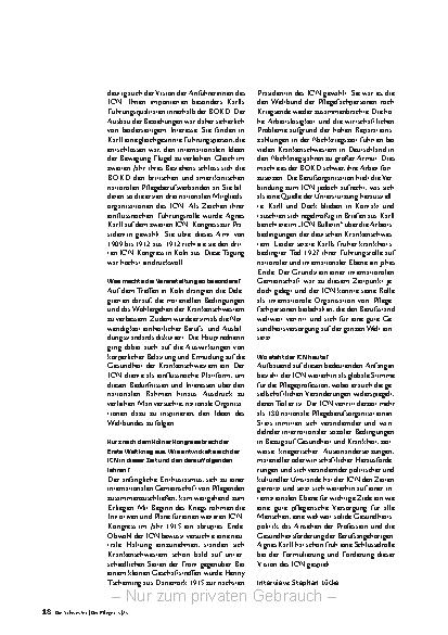 Vorschauseite 3: Die globale Stimme der Pflegeprofession