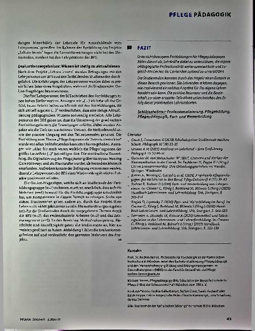 Vorschauseite 3: Angehende Pflegepädagogen: Berufsweg Fortbildung