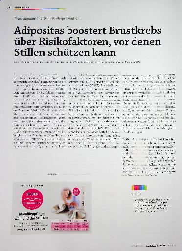 Vorschauseite 1: Adipositas boostert Brustkrebs über Risikofaktoren, vor denen Stillen schützen kann
