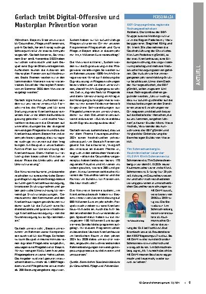 Vorschauseite 1: Gerlach treibt Digital-Offensive und Masterplan Prävention voran
