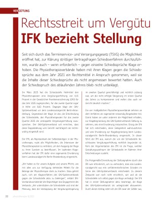 Vorschauseite 1: Rechtsstreit um Vergütungserhöhung 2025: IFK bezieht Stellung