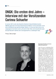 Vorschauseite 1: DNGK: Die ersten drei Jahre - Interview mit der Vorsitzenden Corinna Schäfer