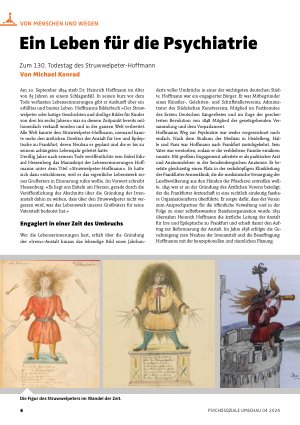 Vorschauseite 1: Ein Leben für die Psychiatrie Zum 130. Todestag des Struwwelpeter-Hoffmann