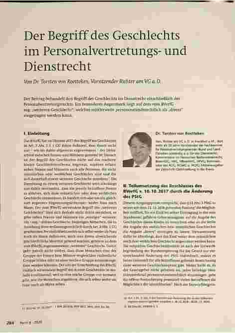 Vorschauseite 1: Der Begriff des Geschlechts im Personalvertretungsund Dienstrecht