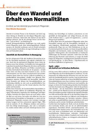 Vorschauseite 1: Über den Wandel und Erhalt von Normalitäten