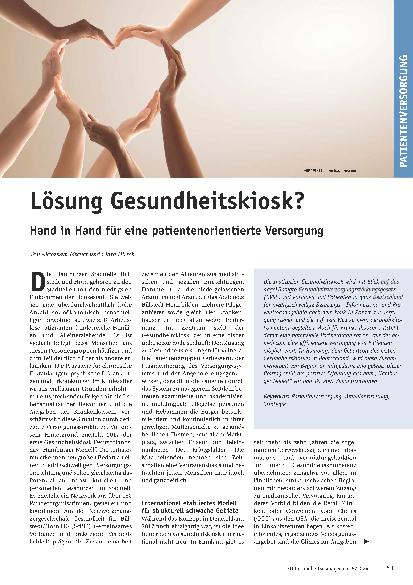 Vorschauseite 1: Lösung Gesundheitskiosk – Hand in Hand für eine patientenorientierte Versorgung