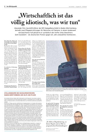 Vorschauseite 1: „Wirtschaftlich ist das völlig idiotisch, was wir tun“