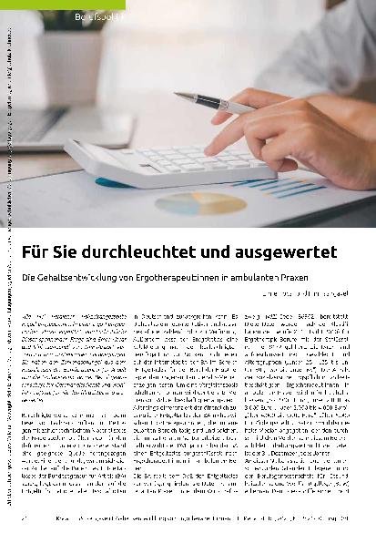 Vorschauseite 1: Für Sie durchleuchtet und ausgewertet Die Gehaltsentwicklung von Ergotherapeut: innen in ambulanten Praxen
