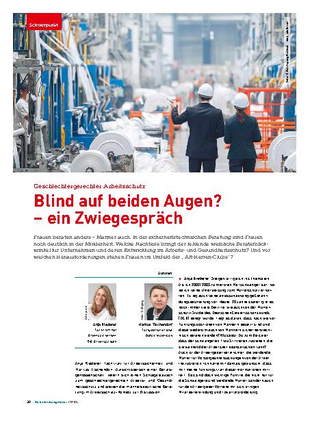Vorschauseite 1: Blind auf beiden Augen? - ein Zwiegespräch