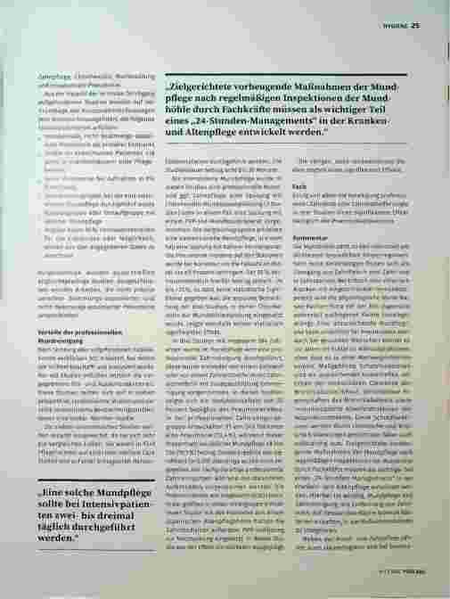Vorschauseite 2: Ein Beitrag zur Pneumonie-Prävention