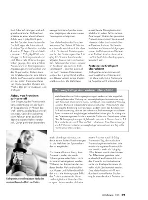 Vorschauseite 2: Proteine im Sport Wie viel soll’s denn sein?