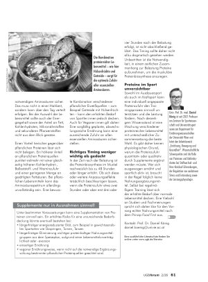 Vorschauseite 4: Proteine im Sport Wie viel soll’s denn sein?