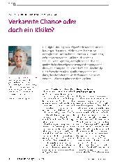 Vorschauseite 1: Verkannte Chance oder doch ein Risiko?