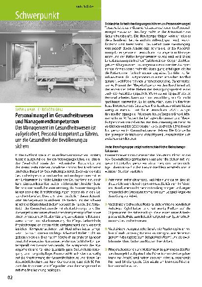 Vorschauseite 1: Personalmangel im Gesundheitswesen und Managementkompetenzen
